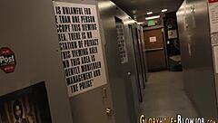 Gloryhole babe sucks monster cock and swallows cum in mouth!