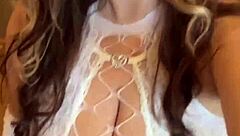 Fuck milf in outfit with big natural tits