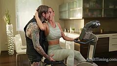 milf surprised by anal workout at gym?