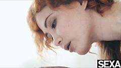 hot redhead rides cock to multiple orgasms!