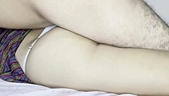 My step dad's cock is too big for my cousin's tight ass, says the brunette