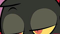 canaryprimary engages in dark rituals in cartoon parody.