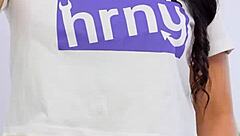 Sexy amateur latina teen 18+ touches her shaved tight pussy on phone for boyfriend