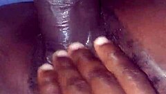 Intense Pussy Rubbing With Big Black Cock