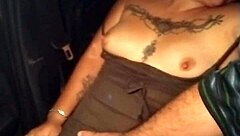 A sexy latina gets groped in an uber ride outdoors.