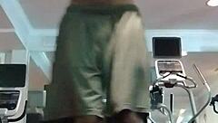 Beautiful Skinny Girl Does Pole Dance In The Gym Dorm!