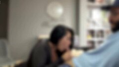 Skinny whore signs contracts for manager, humiliated while sucking cock first time