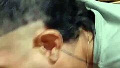 teen twink sucks cock at work gloryhole