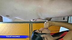 Passionate Blowjob for Stepfather at Gym with Trainer Watching