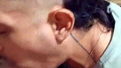 teen twink sucks cock at work gloryhole