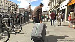 Spanish Slut Bound And Paraded In Public Streets For Exhibitionist Fetish