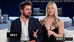 Wifey BBC hungry blonde hotwife dicked down hard before hubby