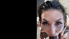 Super Sloppy Blowjob Leaves Mouth Dripping With Cum