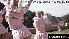 Hottest Cheerleaders Engage in Intense Lesbian Action with Blowjobs and Licking
