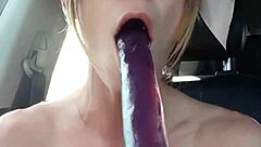 Big Tits Out in the Car Publicnudity