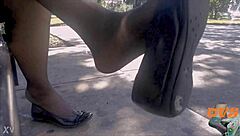 Watch me tease with stockings and flats?