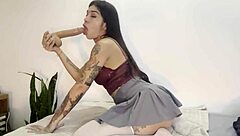 Sloppy Deepthroat Tears From Cute Emo Nerd