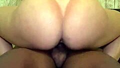 Boyfriend films black stud cumming inside girlfriend's pussy during intense interracial session in dorm