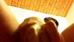 Gorgeous Italian slut fingers herself in stockings and barefoot