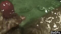 Dagfs Masturbates Cock-Sucking In Hot Bathtub