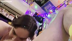 Balls View Of Rough Deepthroating Her Throat