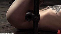 Bound in Chains for Deepthroat and Bdsm Play