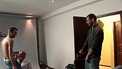 mature milf cougar engages in group activity with men during an intense euro gathering