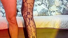 Have you seen this slender MILF riding in stockings and lingerie?