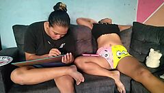 After Workday, Lesbian Marathon with Lover Suggests Pleasure