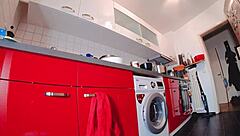 Teasing in steamy short jeans and hot pants