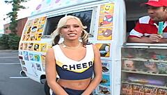 Kacey Jordan Uses Ice Cream For Handjob Before Shaved Pussy Sex And Anal