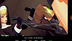 Naughty Nun Plays Game With Friend And Girlfriend