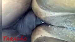 bbw submissive gives blowjob and handjob