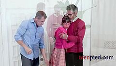 pay via cash or creampie petite teen fucks old landlord for sex cash in tight pussy