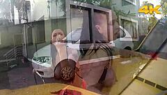 girls in public giving blowjob to guy's monster cock, flashing big natural tits