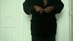 Stretching Arms For Exercise As If It's Masturbating With Intense Emotion