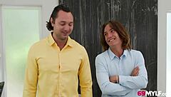 Bossy MILF Jordan Maxx Takes on Two Cocks Intensely