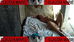 curvy fat woman masturbates pussy and ass in public with couple