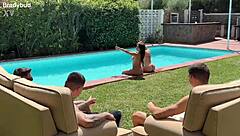 Megan Fiore and Dolly Dyson Brutal Pool Orgy