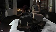 Threesome with the naughty blonde and redhead