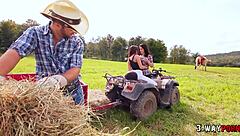 Latina Babes Gagged In Outdoor 3-Way Fuck