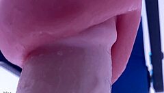 Rubjoy uses fleshlights on stunt cock