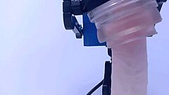 Rubjoy uses fleshlights on stunt cock