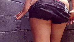 Latina Teen Gets Rough Anal Behind Parents' House for First Time