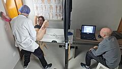 gynecologist fucks wife from behind during cuckold exam