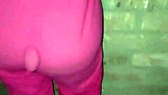 Harassing Mature Venezuelan Big Ass in Lima Streets Dressed as Stitch Bride Anal