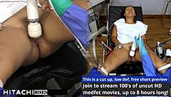 Freshman Melany Lopez Experiences Intense Emotions During Mandatory Hitachi Orgasm From Doctor Tampa With Striptease And Toys