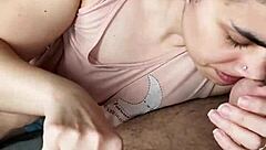 romantic couple shares intimate moment with handjob and blowjob before bed