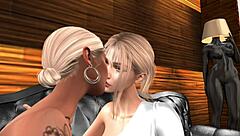 Intense pornstar casting features bold lesbian licking, fingering, and pussy fucking during interview