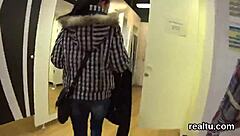 Striking czech teen 18+ tempted in the mall and banged in pov